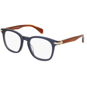 Safilo GmbH Rag & Bone RNB7037/G Unisex-Brille inkl. Gläser Vollrand Panto Acetat-Gestell 50/20/140, Blau