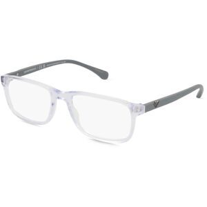 Luxottica Fashion Brillen Vertriebs GmbH Emporio Armani EA3098 Herren-Brille inkl. Gläser Vollrand Quadratisch Acetat-Gestell 53/18/140, Transparent