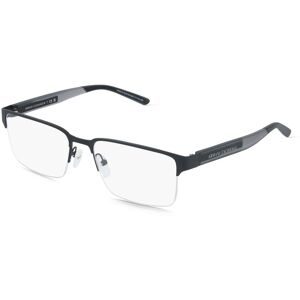 Luxottica Fashion Brillen Vertriebs GmbH Emporio Armani AX1075 Herren-Brille inkl. Gläser Halbrand Eckig Metall-Gestell 55/18/145, Schwarz