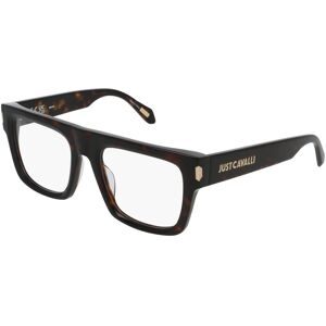 DE RIGO Vision D.A.CH. GmbH Just Cavalli VJC120 Unisex-Brille inkl. Gläser Vollrand Quadratisch Kunststoff-Gestell 53/20/140, Havanna