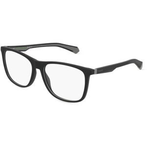 Safilo GmbH Polaroid PLD D517 Unisex-Brille inkl. Gläser Vollrand Quadratisch Kunststoff-Gestell 55/16/145, Schwarz
