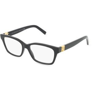 Thélios Givenchy GV50041I Damen-Brille inkl. Gläser Vollrand Quadratisch Acetat-Gestell 52/16/135, Schwarz