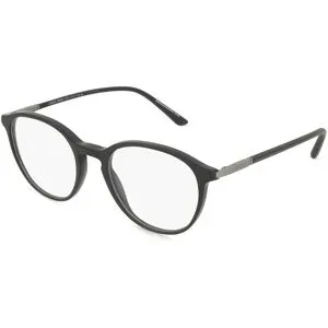 Luxottica Fashion Brillen Vertriebs GmbH Giorgio Armani 0AR7237 Herren-Brille inkl. Gläser Vollrand Panto Acetat-Gestell 51/19/145, Schwarz