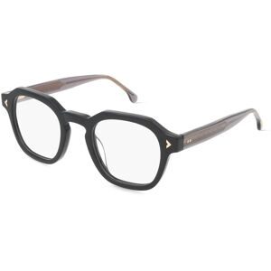 DE RIGO Vision D.A.CH. GmbH Lozza VL4344 Unisex-Brille inkl. Gläser Vollrand Quadratisch Acetat-Gestell 49/24/145, Schwarz