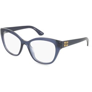 Luxottica Fashion Brillen Vertriebs GmbH Miu Miu MU05XV Damen-Brille inkl. Gläser Vollrand Quadratisch Acetat-Gestell 54/19/140, Blau