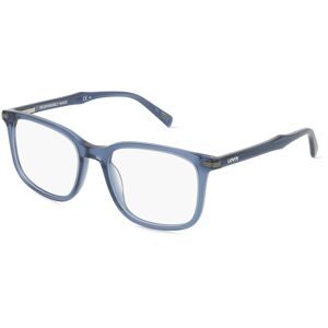 Safilo GmbH Levi's LV5034 Herren-Brille inkl. Gläser Vollrand Quadratisch Kunststoff-Gestell 52/18/145, Blau