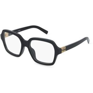 Luxottica Fashion Brillen Vertriebs GmbH Miu Miu 0MU 03YV Damen-Brille inkl. Gläser Vollrand Quadratisch Acetat-Gestell 52/17/140, Schwarz