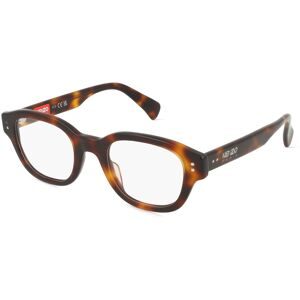 Thélios Kenzo KZ50186I Unisex-Brille inkl. Gläser Vollrand Quadratisch Kunststoff-Gestell 49/22/150, Havanna