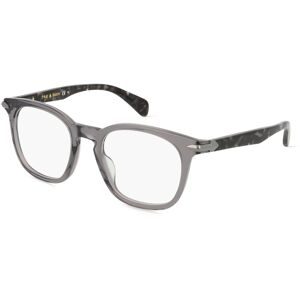 Safilo GmbH Rag & Bone RNB7037/G Unisex-Brille inkl. Gläser Vollrand Panto Acetat-Gestell 50/20/140, Grau
