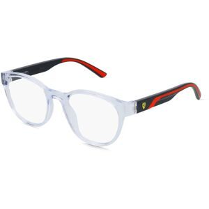 Luxottica Fashion Brillen Vertriebs GmbH Scuderia Ferrari FZ8002U Herren-Brille inkl. Gläser Vollrand Panto Kunststoff-Gestell 50/21/145, Transparent