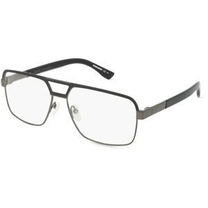 Safilo GmbH Dsquared2  D2 0034 Herren-Brille inkl. Gläser Vollrand Pilot Metall-Gestell 59/15/140, Schwarz
