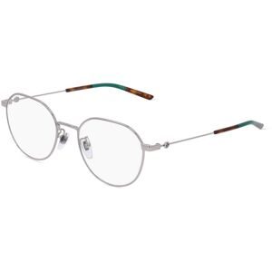Kering Eyewear Spa Gucci GG0684O Unisex-Brille inkl. Gläser Vollrand Panto Metall-Gestell 51/19/140, Silber