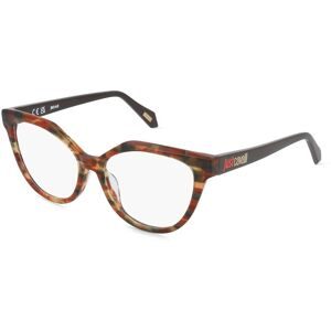 DE RIGO Vision D.A.CH. GmbH Just Cavalli VJC130 Damen-Brille inkl. Gläser Vollrand Cat Eye Kunststoff-Gestell 53/16/140, Havanna