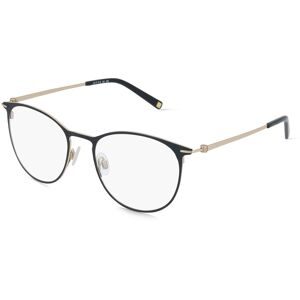 Licefa GmbH & Co KG Jette 7021 Damen-Brille inkl. Gläser Vollrand Rund Edelstahl-Gestell 50/18/135, Schwarz