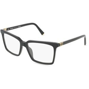 Luxottica Fashion Brillen Vertriebs GmbH Miu Miu MU08XV Damen-Brille inkl. Gläser Vollrand Quadratisch Acetat-Gestell 54/16/140, Schwarz