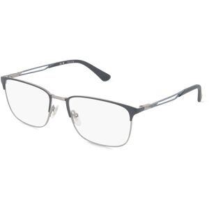 DE RIGO Vision D.A.CH. GmbH Police POIVPLF07 Unisex-Brille inkl. Gläser Vollrand Quadratisch Metall-Gestell 56/18/145, Silber