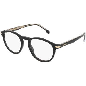 Safilo GmbH Carrera 287 Herren-Brille inkl. Gläser Vollrand Rund Acetat-Gestell 49/20/145, Schwarz