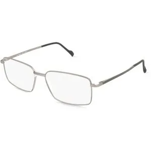 Stepper Eyewear LTD. Fielmann COMFORT 134 FLEX CL GOETZ Herren-Brille inkl. Gläser Vollrand Quadratisch Beta Titan-Gestell 56/15/140, Grau