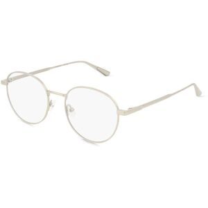 Marchon Germany GmbH Calvin Klein CK24101 Unisex-Brille inkl. Gläser Vollrand Panto Metall-Gestell 49/18/145, Silber