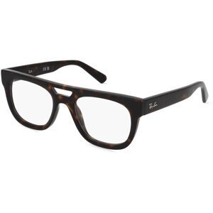 Luxottica Fashion Brillen Vertriebs GmbH Ray-Ban RX7226 PHIL Unisex-Brille inkl. Gläser Vollrand Quadratisch Acetat-Gestell 52/21/145, Havanna