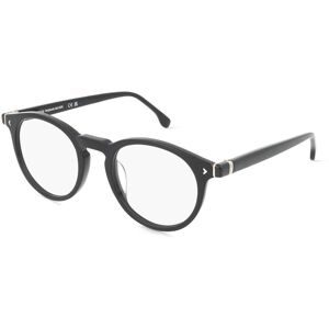 DE RIGO Vision D.A.CH. GmbH Lozza VL4377 Unisex-Brille inkl. Gläser Vollrand Panto Kunststoff-Gestell 50/21/145, Schwarz