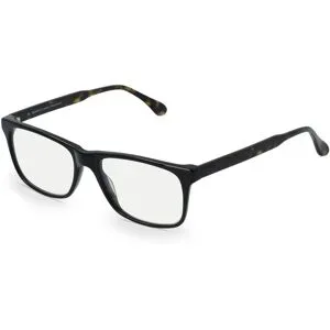 C&S CO. LTD. Fielmann ABC 042 CL Herren-Brille inkl. Gläser Vollrand Quadratisch Acetat-Gestell 53/17/145, Schwarz