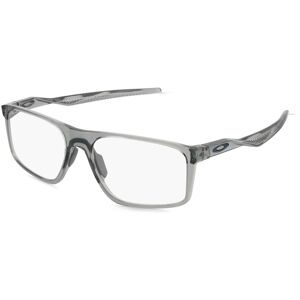 Luxottica Fashion Brillen Vertriebs GmbH Oakley 0OX8183 BAT FLIP Herren-Brille inkl. Gläser Vollrand Quadratisch Kunststoff-Gestell 58/18/148, Grau