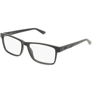Kering Eyewear Spa Puma PU0473O Unisex-Brille inkl. Gläser Vollrand Quadratisch Kunststoff-Gestell 56/16/145, Schwarz