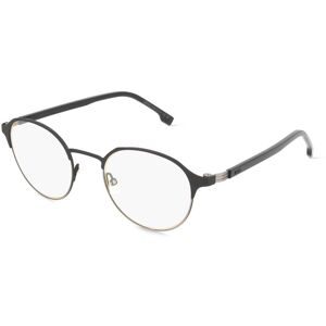 Safilo GmbH Boss 1638 Herren-Brille inkl. Gläser Vollrand Panto Metall-Gestell 50/21/150, Schwarz