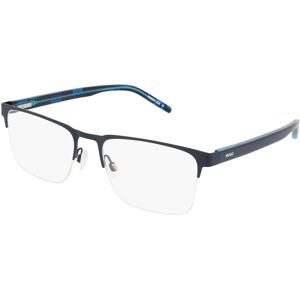 Safilo GmbH Hugo HG 1076 Herren-Brille inkl. Gläser Vollrand Quadratisch Metall-Gestell 56/19/145, Blau