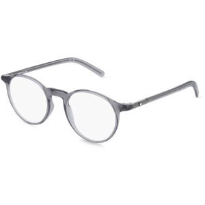 Kering Eyewear Spa Montblanc MB0329O Herren-Brille inkl. Gläser Vollrand Rund Acetat-Gestell 49/20/145, Grau