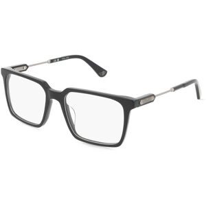 DE RIGO Vision D.A.CH. GmbH Police VPLN28 Unisex-Brille inkl. Gläser Vollrand Quadratisch Acetat-Gestell 53/17/145, Schwarz