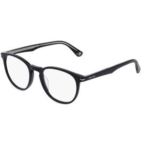 DE RIGO Vision D.A.CH. GmbH Police VPLG72 Herren-Brille inkl. Gläser Vollrand Panto Acetat-Gestell 50/19/145, Schwarz