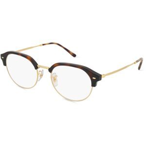 Luxottica Fashion Brillen Vertriebs GmbH Ray-Ban RX7229 Unisex-Brille inkl. Gläser Vollrand Quadratisch Kunststoff-Gestell 53/20/145, Gold
