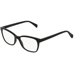 C&S CO. LTD. Fielmann ABC 061 FA Damen-Brille inkl. Gläser Vollrand Quadratisch Acetat-Gestell 52/17/140, Schwarz