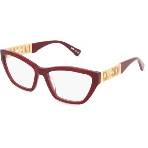 Safilo GmbH Moschino 634 Damen-Brille inkl. Gläser Vollrand Cat Eye Acetat-Gestell 55/17/145, Rot