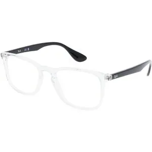 Luxottica Fashion Brillen Vertriebs GmbH Ray-Ban RX7074 Unisex-Brille inkl. Gläser Vollrand Quadratisch Kunststoff-Gestell 50/18/145, Weiß