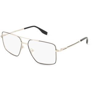 Marchon Germany GmbH Karl Lagerfeld KL357 Unisex-Brille inkl. Gläser Vollrand Pilot Metall-Gestell 56/15/140, Silber
