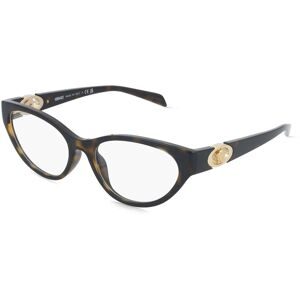 Luxottica Fashion Brillen Vertriebs GmbH Versace VE3372U Damen-Brille inkl. Gläser Vollrand Cat Eye Kunststoff-Gestell 54/17/140, Havanna