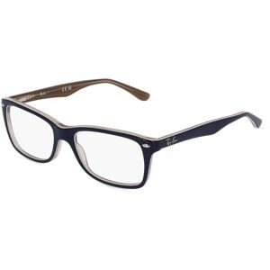 Luxottica Fashion Brillen Vertriebs GmbH Ray-Ban RX5228 Damen-Brille inkl. Gläser Vollrand Quadratisch Acetat-Gestell 50/17/140, Blau