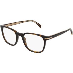 Safilo GmbH David Beckham DB 1107 Herren-Brille inkl. Gläser Vollrand Quadratisch Acetat-Gestell 52/20/150, Havanna