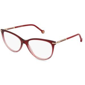 Safilo SpA Carolina Herrera 231 Damen-Brille inkl. Gläser Vollrand Butterfly Acetat-Gestell 55/16/140, Rot