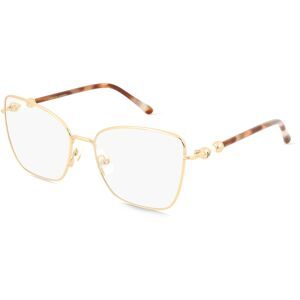 Safilo GmbH Carolina Herrera HER 0321 Damen-Brille inkl. Gläser Vollrand Butterfly Metall-Gestell 56/17/140, Gold