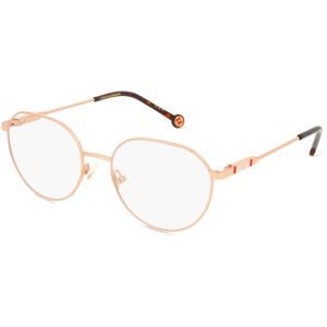 Safilo GmbH Carolina Herrera 0121 Damen-Brille inkl. Gläser Vollrand Panto Metall-Gestell 54/18/145, Gold
