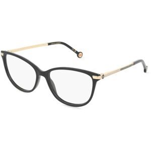 Safilo GmbH Carolina Herrera HER 0263 Damen-Brille inkl. Gläser Vollrand Eckig Acetat-Gestell 54/15/140, Schwarz