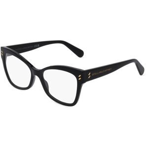 Thélios Stella McCartney SC50037I Unisex-Brille inkl. Gläser Vollrand Butterfly Acetat-Gestell 55/17/140, Schwarz