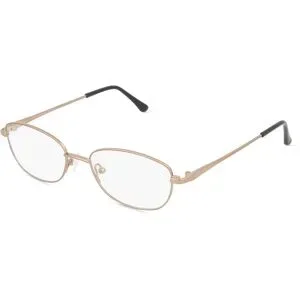 Zhangzhou Agilton Optical Co., Ltd. Fielmann MC 606 CL Damen-Brille inkl. Gläser Vollrand Quadratisch Edelstahl-Gestell 49/17/135, Gold