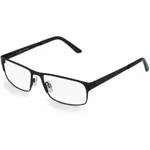 Design Eyewear Group Germany GmbH Fielmann 2147 FLEX CL Herren-Brille inkl. Gläser Vollrand Quadratisch Edelstahl-Gestell 56/17/140, Schwarz