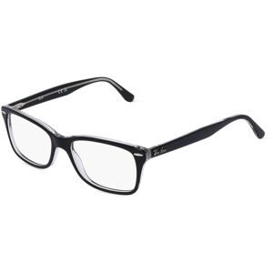 Luxottica Fashion Brillen Vertriebs GmbH Ray-Ban RX5428 Unisex-Brille inkl. Gläser Vollrand Quadratisch Acetat-Gestell 50/17/145, Schwarz