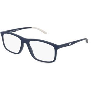 Luxottica Fashion Brillen Vertriebs GmbH Emporio Armani EA3196 Herren-Brille inkl. Gläser Vollrand Quadratisch Kunststoff-Gestell 54/17/145, Schwarz